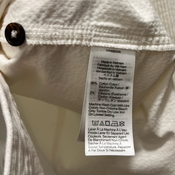 Madewell Corduroy Relaxed Shirt-Jacket in Winter White size XS oversized Shacket - Picture 11 of 11